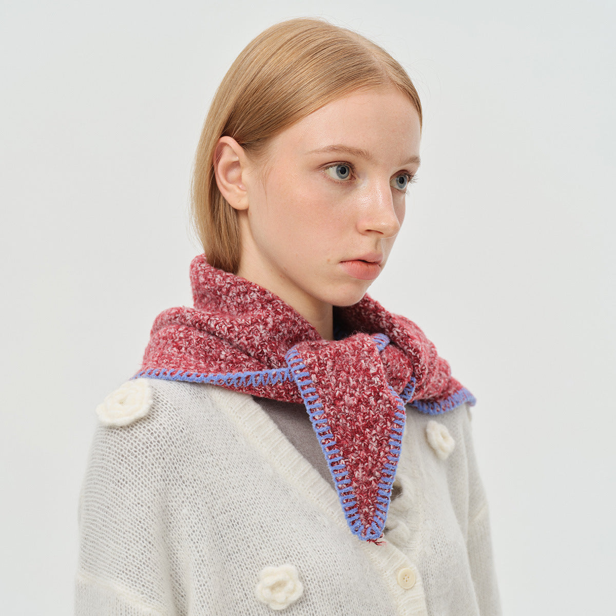 Andryka Women’s Acrylic Knitted Scarf – Medium Long, 43 x 16 in