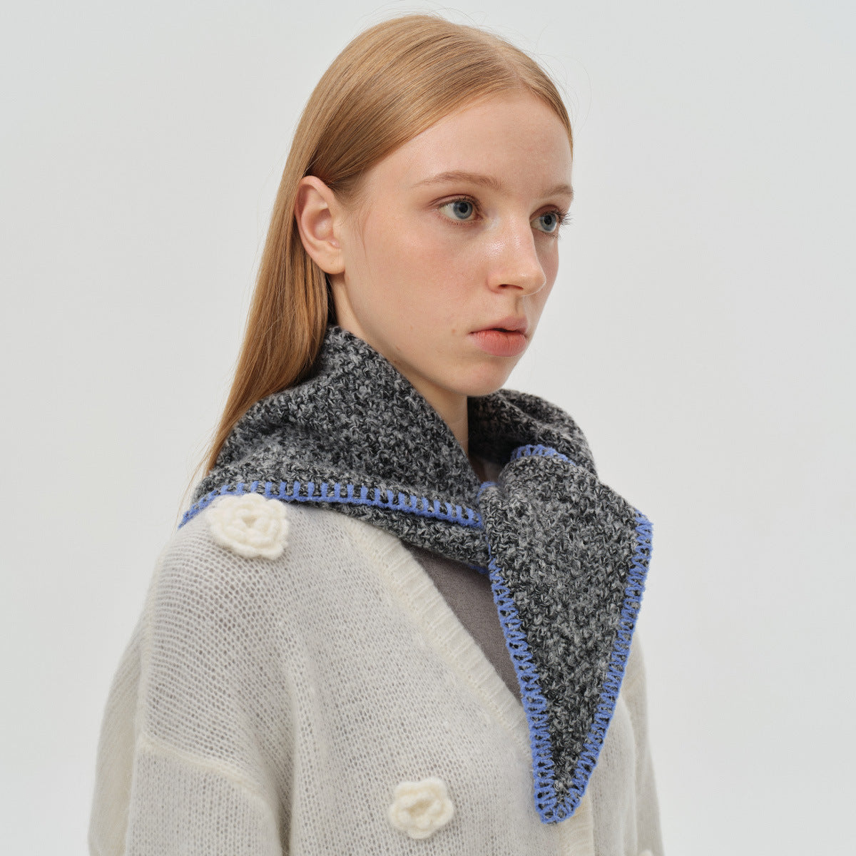 Andryka Women’s Acrylic Knitted Scarf – Medium Long, 43 x 16 in