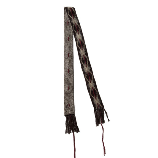 Andryka Women’s Acrylic Knitted Scarf – Geometric Pattern, Coffee, 79 x 3 in