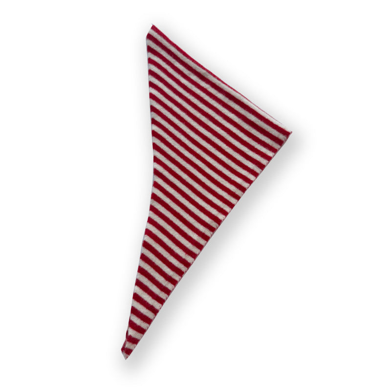 Andryka Women’s Wool Knitted Striped Scarf – Medium Long, 43 x 16 in